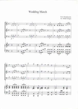 Wedding March - Violin I,Violin II,Violoncello and Piano Quartet