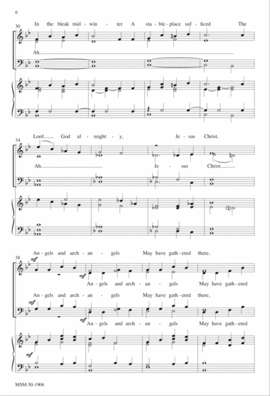 Snow on Snow 4-Part scores gallery preview page 5