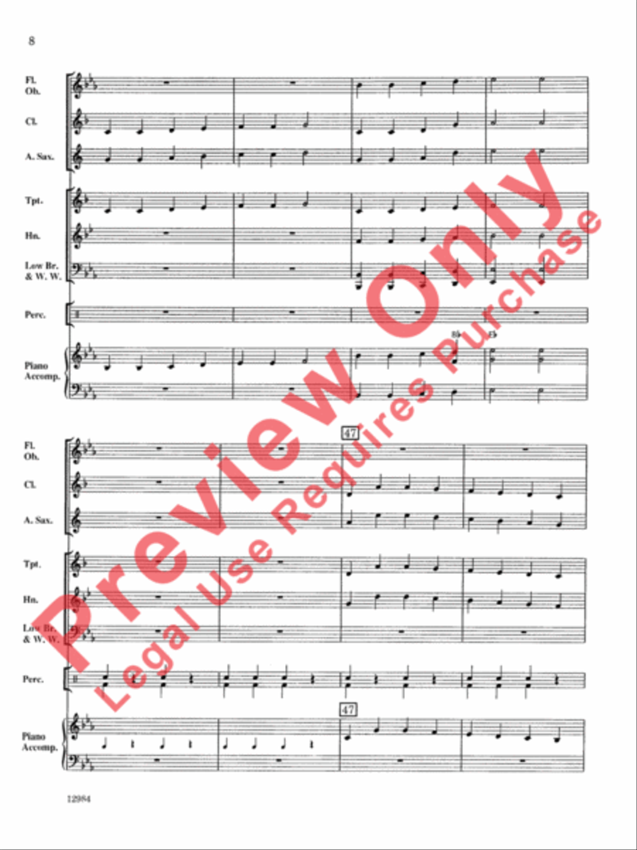 First Christmas March Concert Band scores gallery preview page 9