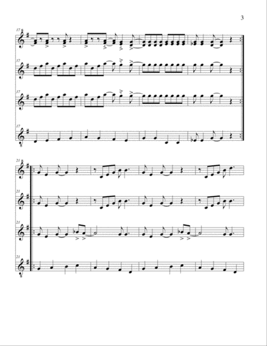 In the mood para 4 flautas Woodwind Quartet scores gallery preview page 4