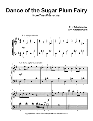 Book cover for Dance of the Sugar Plum Fairy - from The Nutcracker (easy piano)