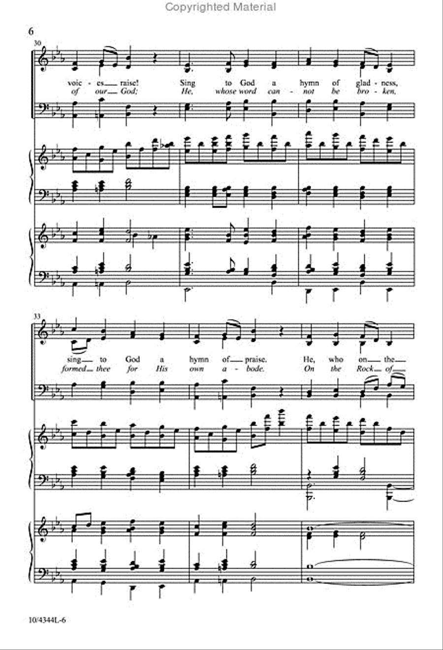 Easter Hymn of Praise 4-Part scores gallery preview page 6
