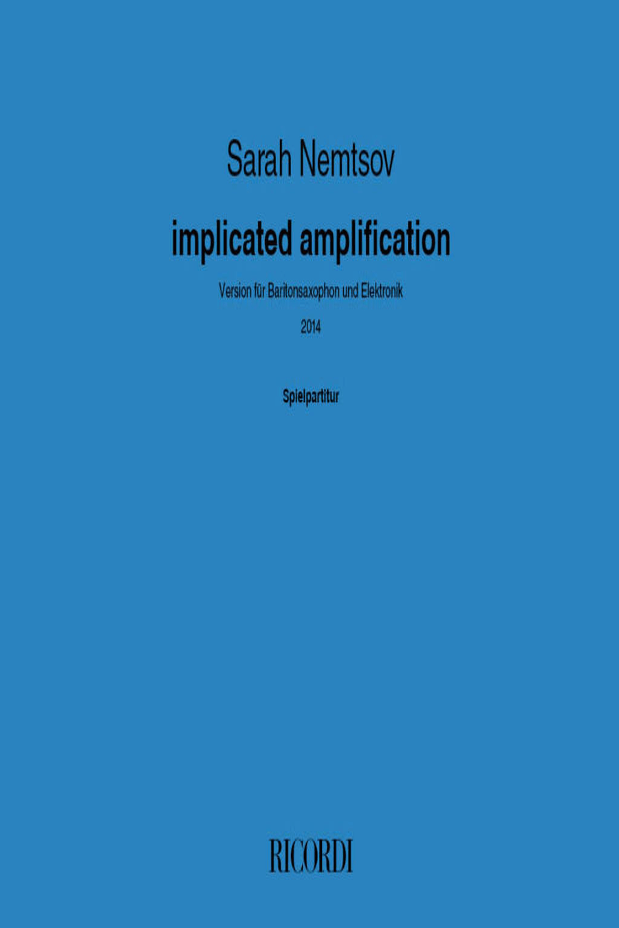 implicated amplification implicated amplification Saxophone scores gallery preview page 1