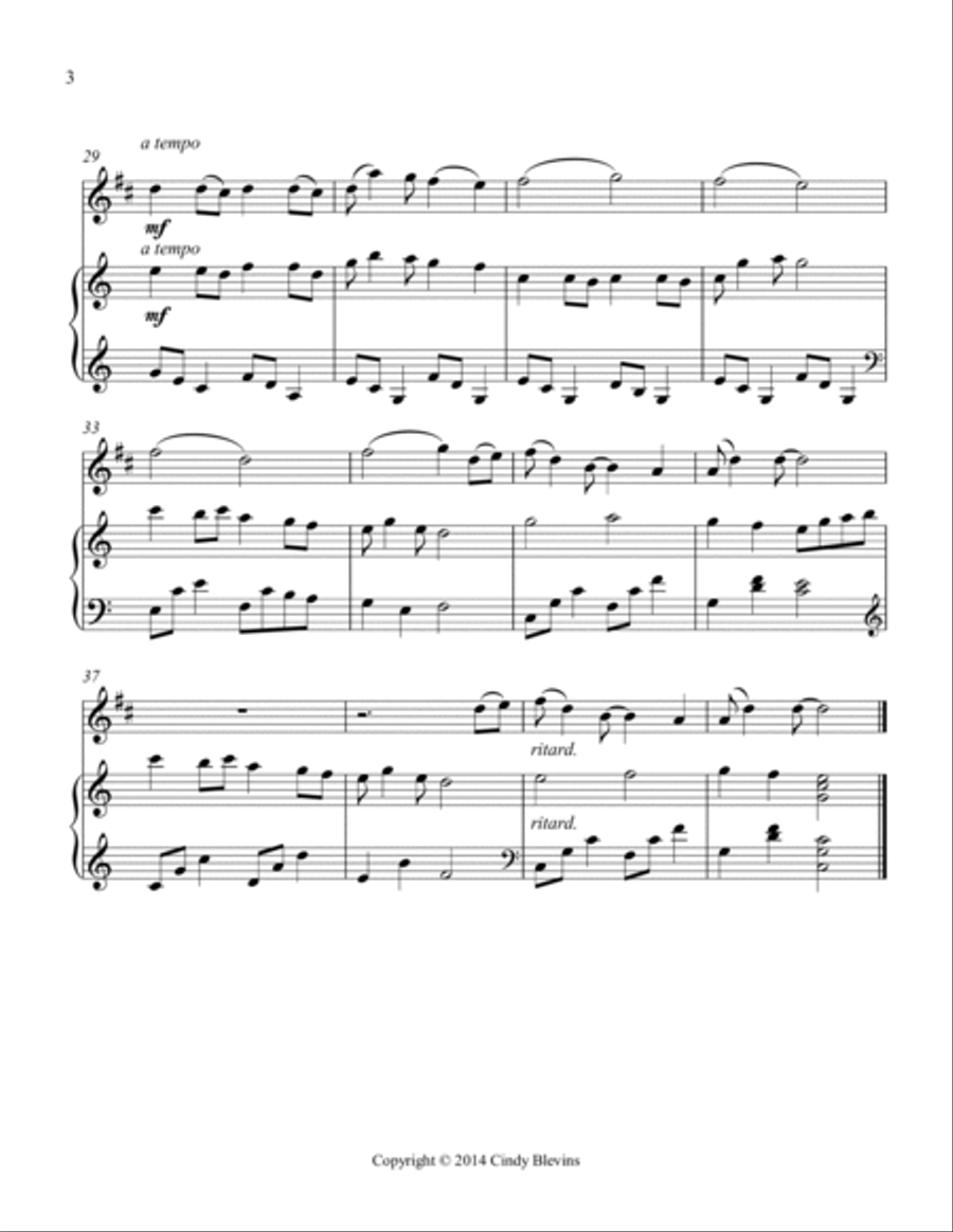Summer Solstice, for Piano and Clarinet Woodwind Duet scores gallery preview page 4