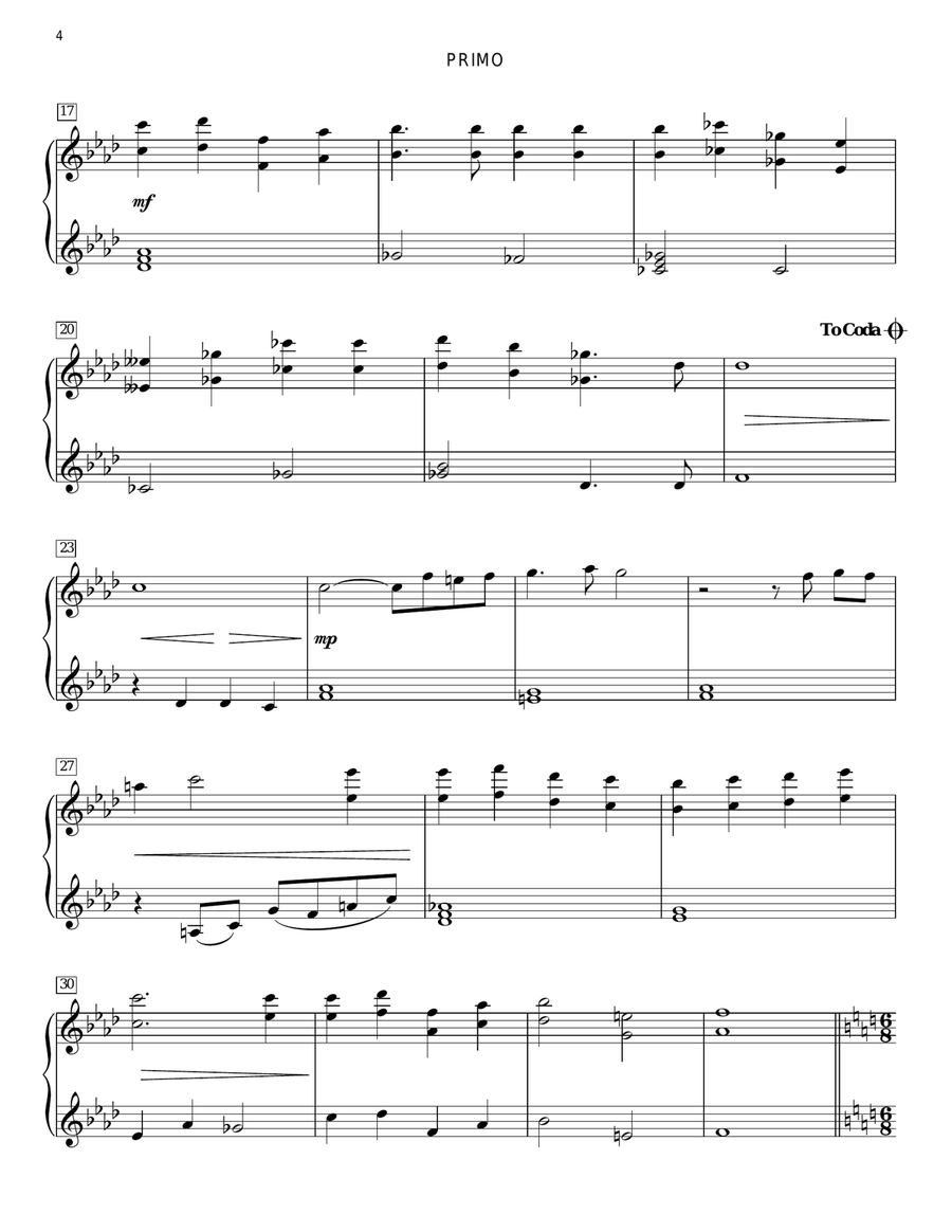 The Point Of No Return (from The Phantom Of The Opera) Piano Duet scores gallery preview page 4