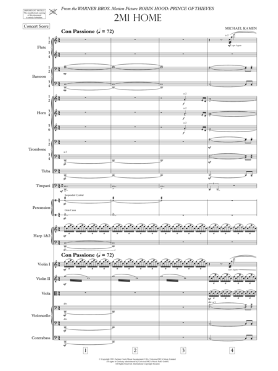 Main Title-prince Of Thieves - Score Only Full Orchestra scores gallery preview page 3