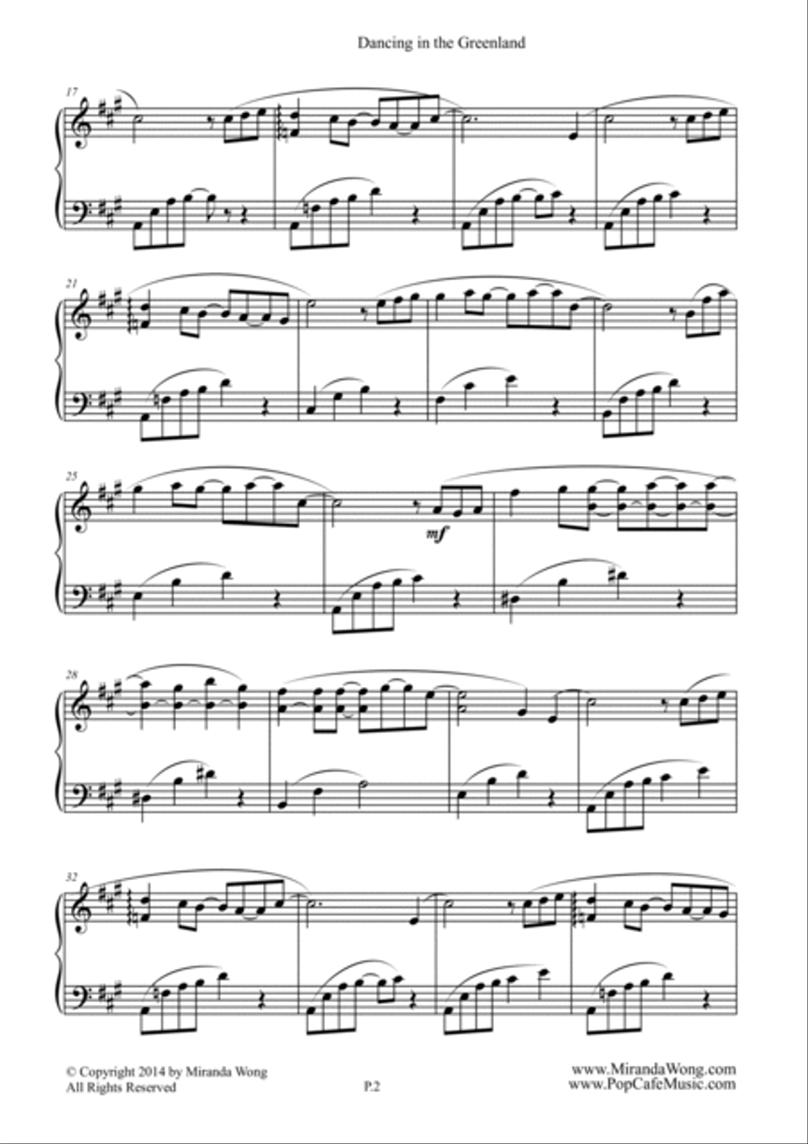 Dancing in the Greenland - New Age Piano Music by Miranda Wong Piano Solo scores gallery preview page 2