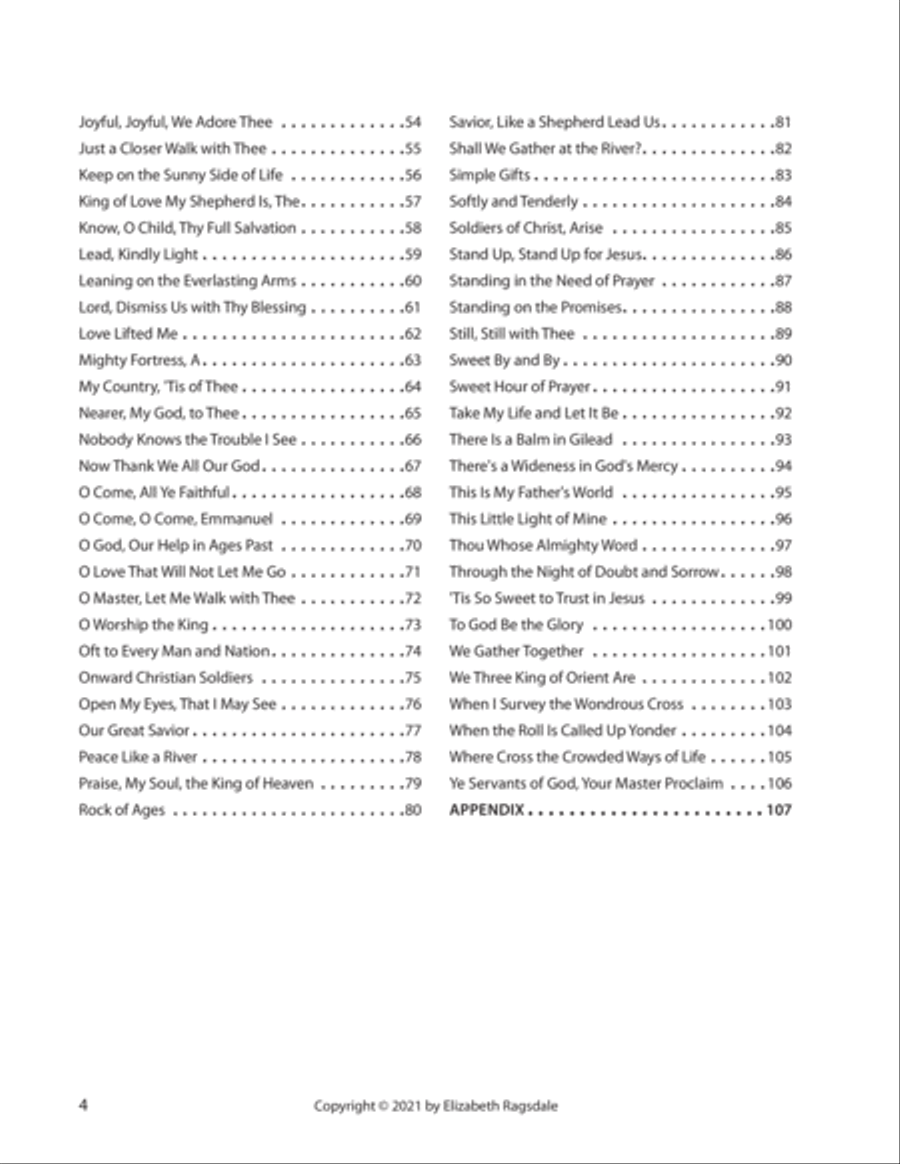 Ukulele Chord Melody Hymns for Low G String Tuning Ukulele scores gallery preview page 4