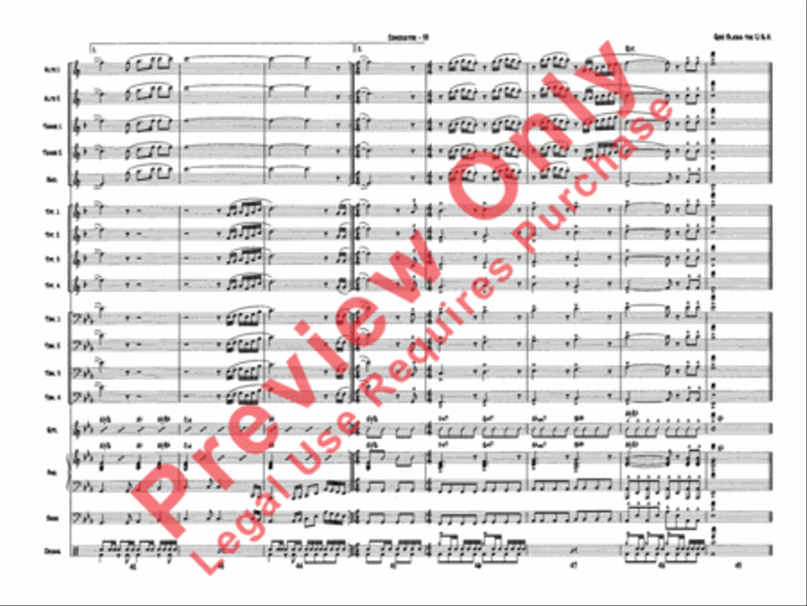 Superset #5: The Patriotic Collection (Medley) Jazz Ensemble scores gallery preview page 40
