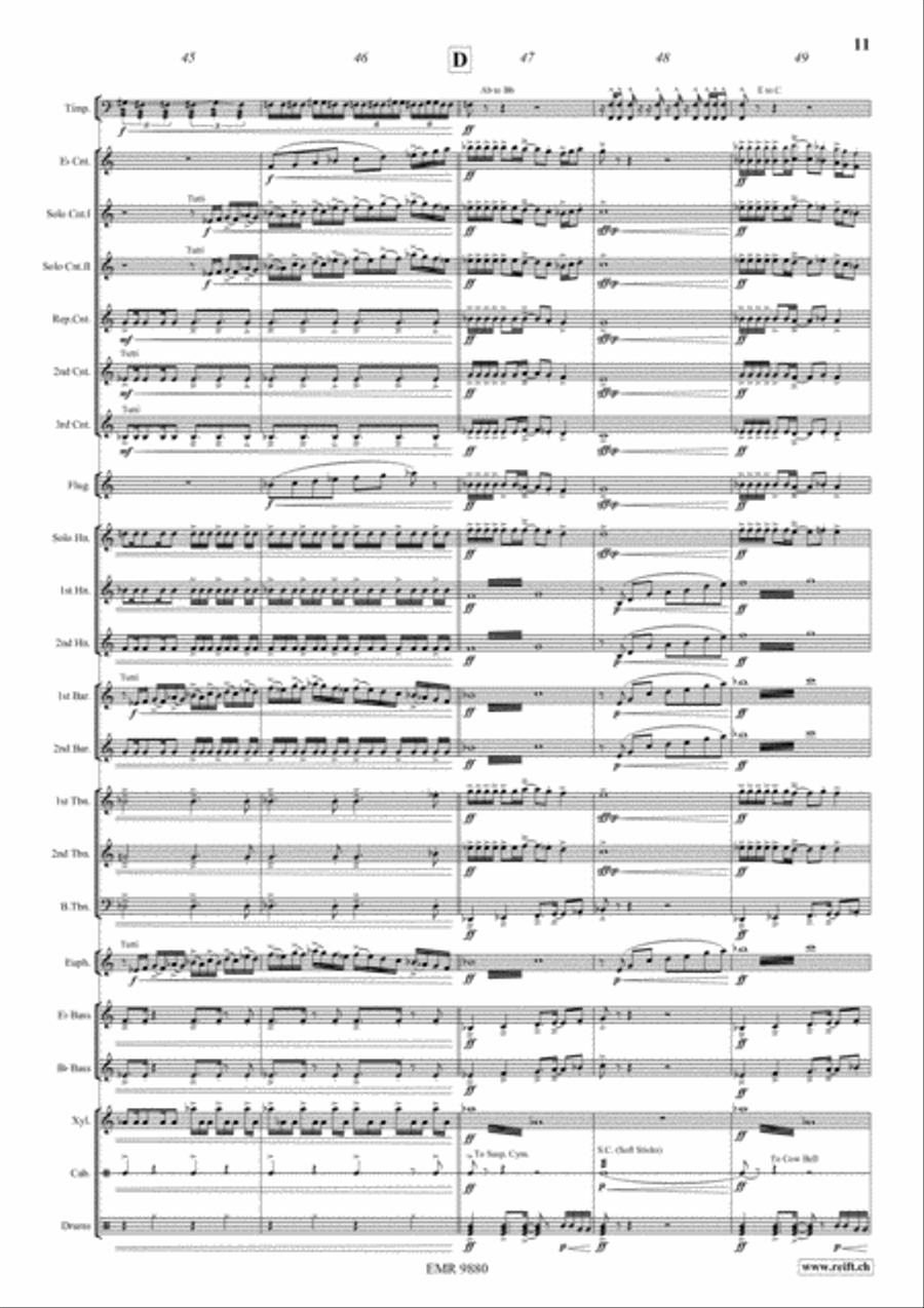 Night Sketches Brass Band scores gallery preview page 11