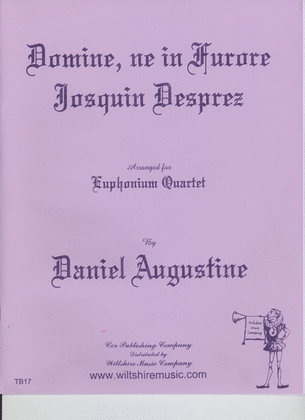 Book cover for Domine, ne in Furore (Psalm 37) (Dan Augustine)