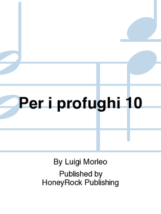 Book cover for Per i profughi 10