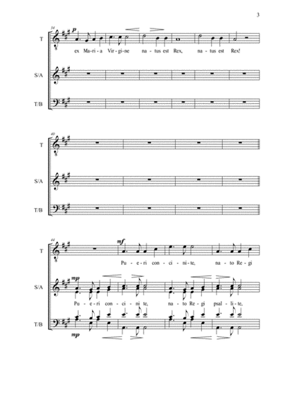 Pueri concinite - Vocal score
