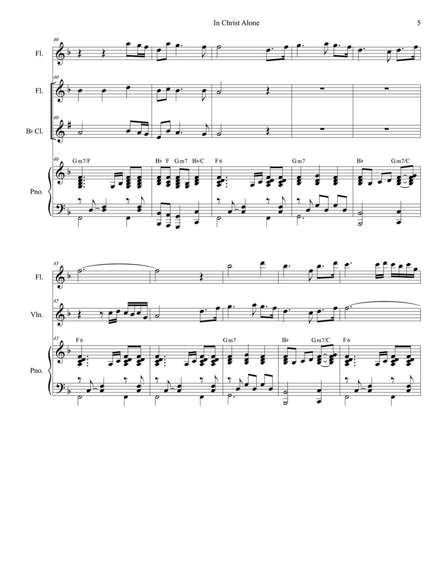 In Christ Alone Woodwind Duet scores gallery preview page 5