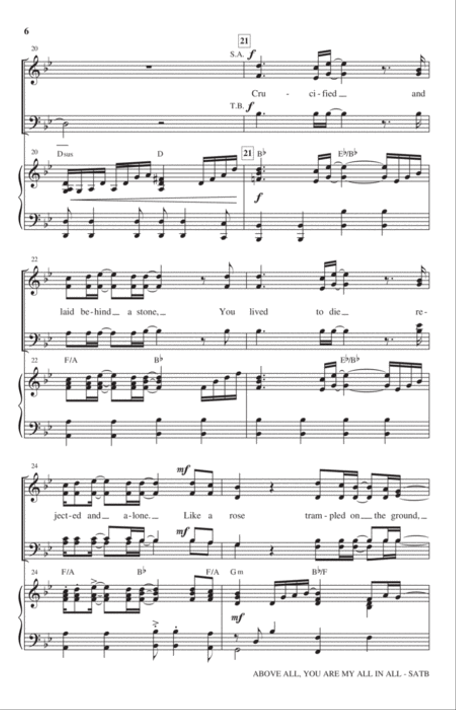 Above All, You Are My All In All 4-Part scores gallery preview page 4