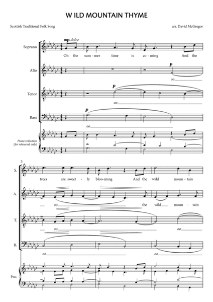 Wild Mountain Thyme (SATB) image number null
