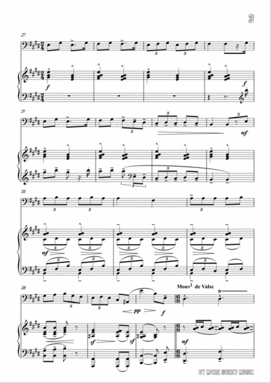 Chabrier-Ballade des gros dindons,for Cello and Piano Voice scores gallery preview page 5