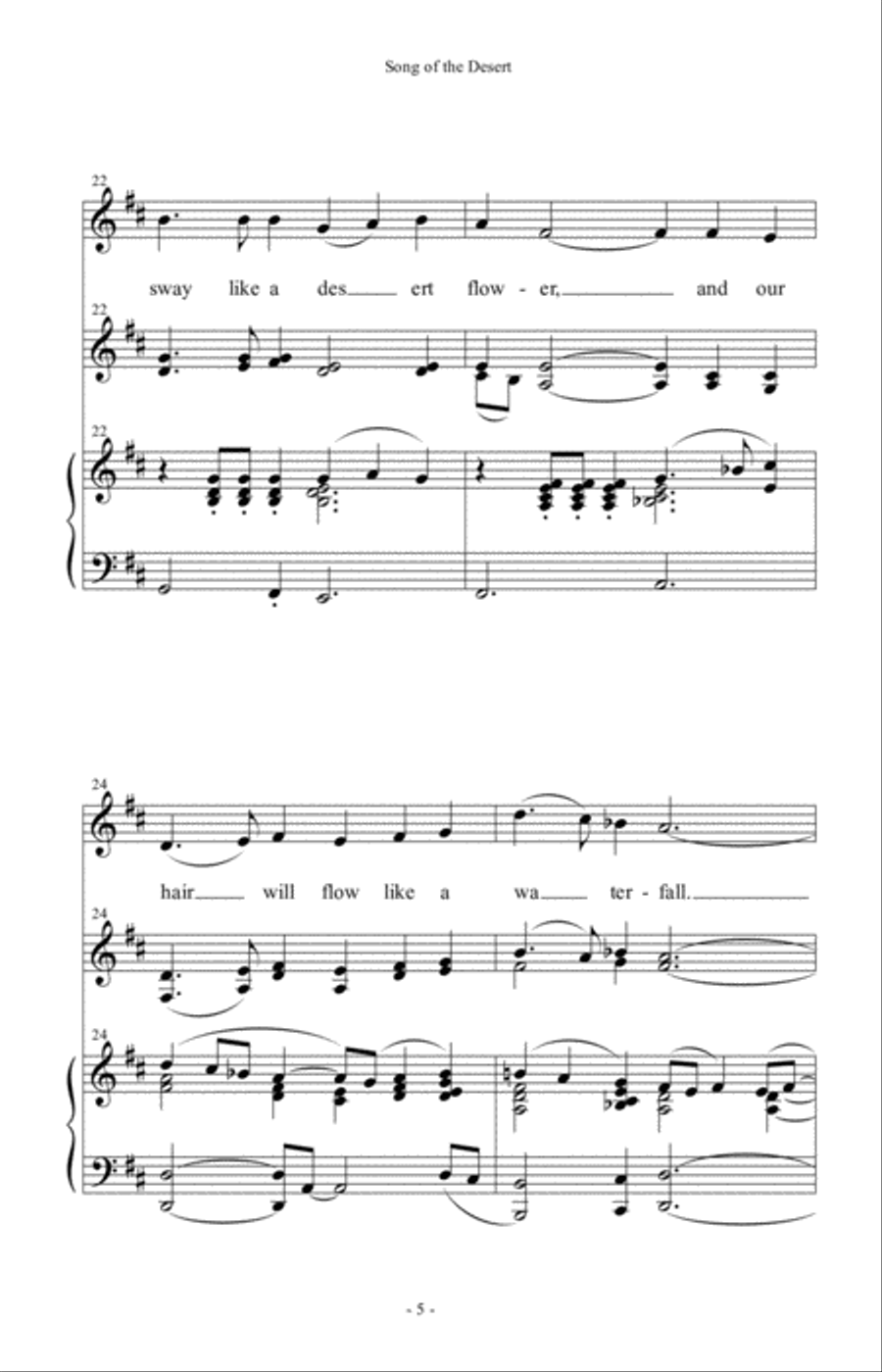 Song of the Desert SSA scores gallery preview page 5