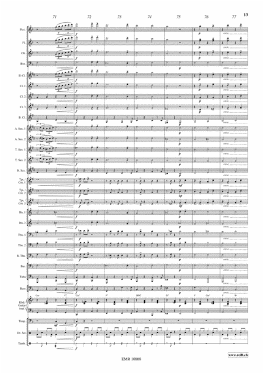 Gershwin Medley Gershwin Medley Concert Band scores gallery preview page 14