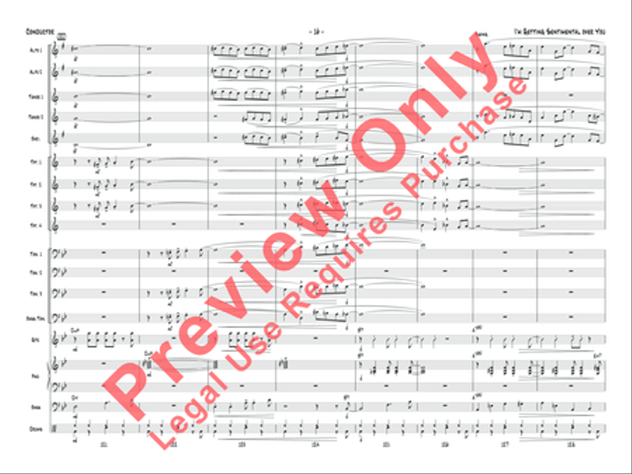 I'm Getting Sentimental Over You Jazz Ensemble scores gallery preview page 19