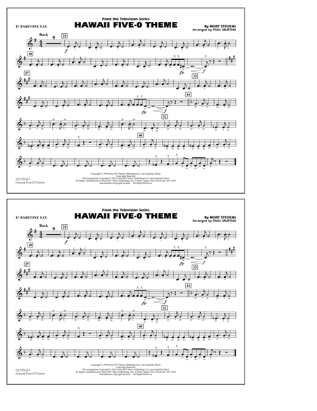 Hawaii Five-O Theme - Eb Baritone Sax