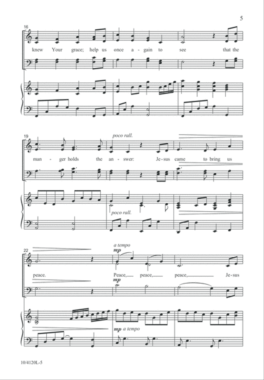 Jesus Is Our Christmas Peace 4-Part scores gallery preview page 5