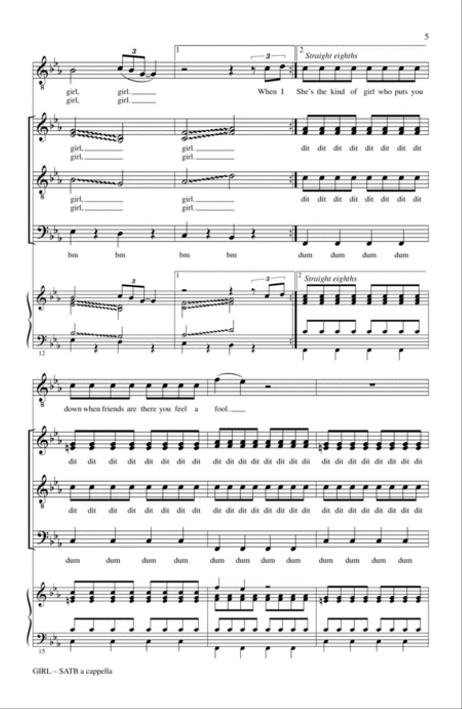 Girl 4-Part scores gallery preview page 4