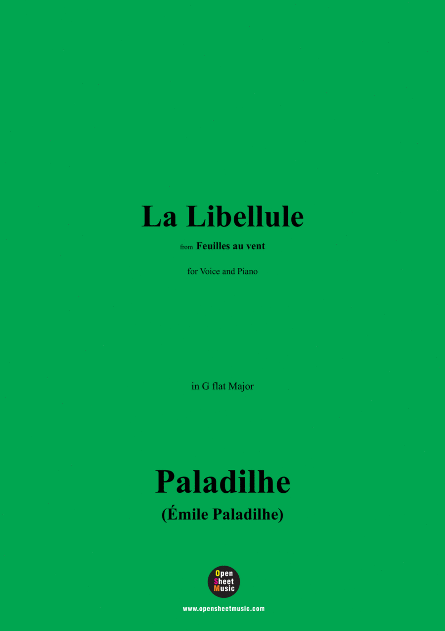Paladilhe-La Libellule,in G flat Major Voice scores gallery preview page 1