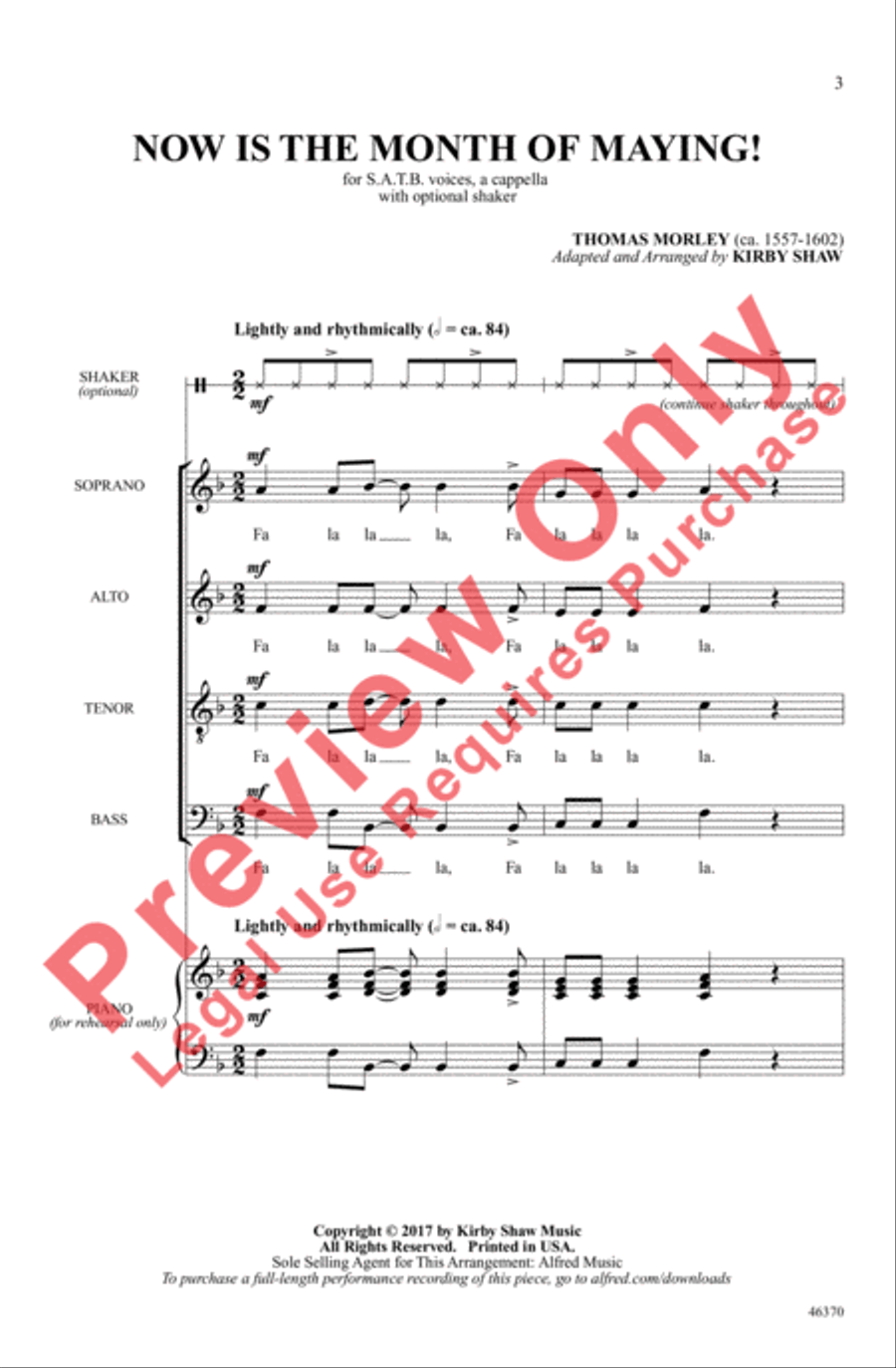 Now Is the Month of Maying! 4-Part scores gallery preview page 2
