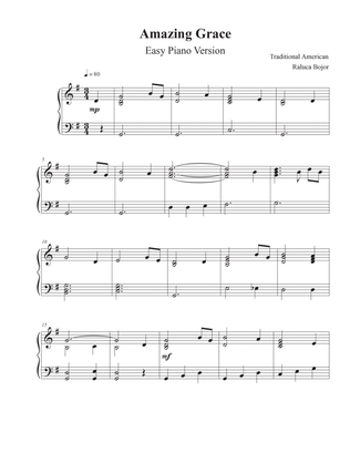 Book cover for Amazing Grace (early intermediate piano)