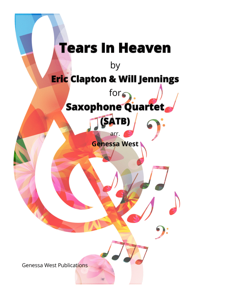 Tears In Heaven Saxophone Quartet scores gallery preview page 1