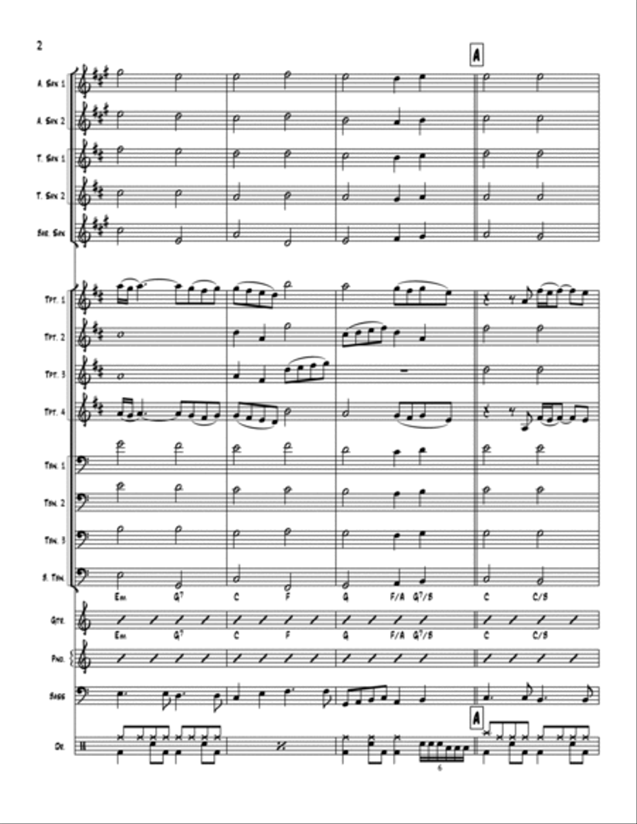 A Whiter Shade Of Pale Jazz Ensemble scores gallery preview page 2