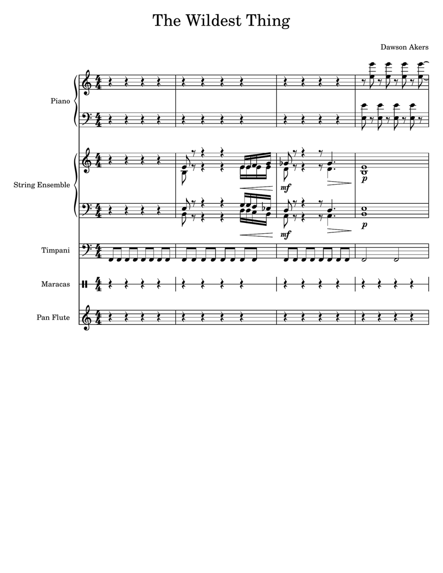The Wildest Thing, Op. 4 Large Ensemble scores gallery preview page 1