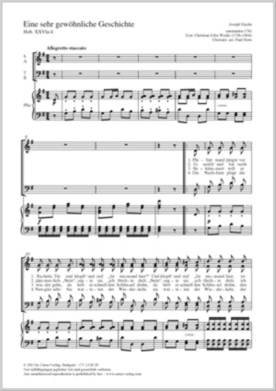 Eine sehr gewohnliche Geschichte 4-Part scores gallery preview page 1