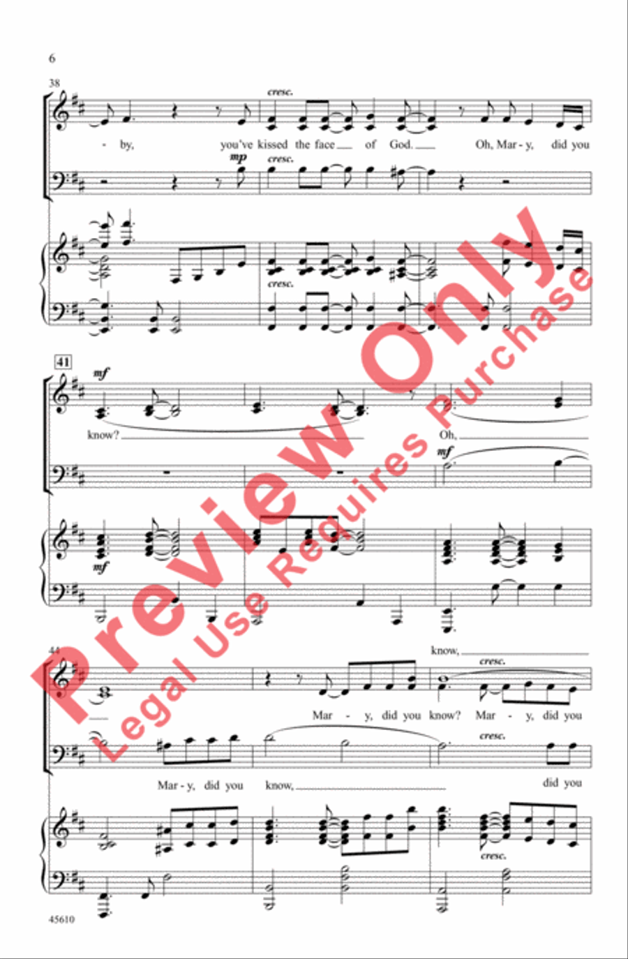 Mary, Did You Know? 3-Part scores gallery preview page 6