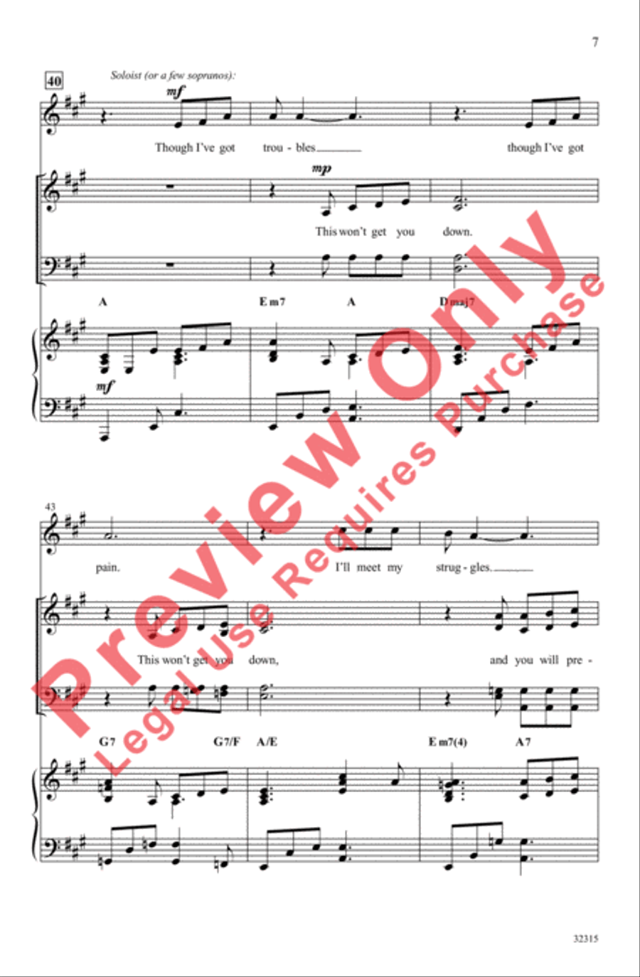 This Won't Get Me Down 4-Part scores gallery preview page 7