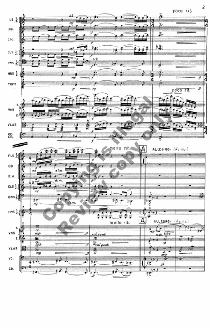 Symphony No. 3 Chamber Orchestra scores gallery preview page 5