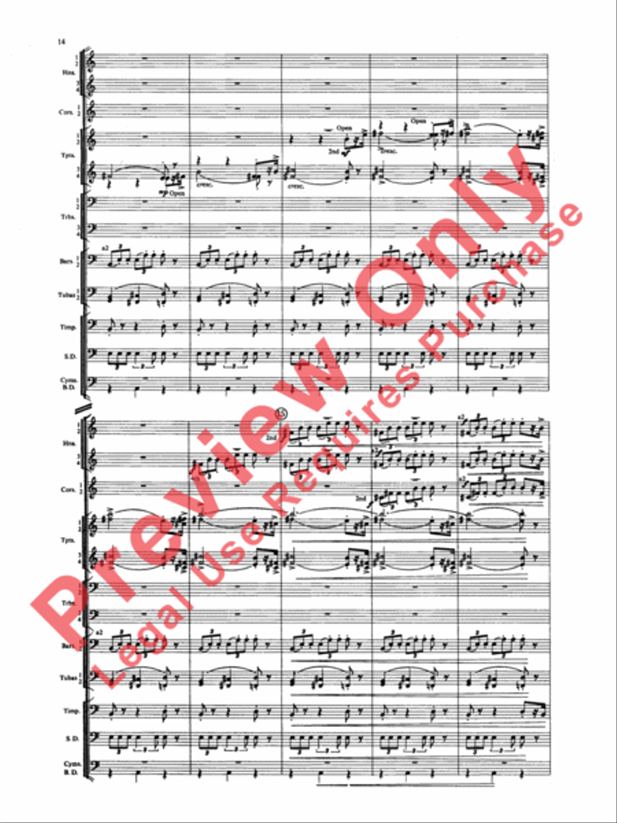 Symphony for Brass and Percussion (score only) Concert Band scores gallery preview page 17