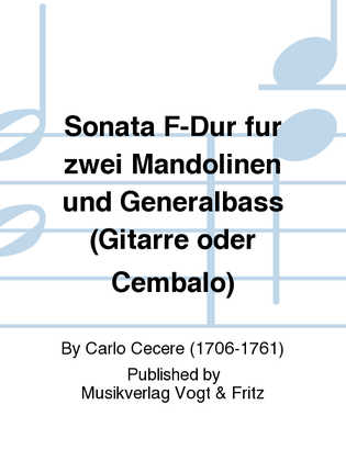 Sonata F-Dur fur zwei Mandolinen und Generalbass (Gitarre oder Cembalo)
