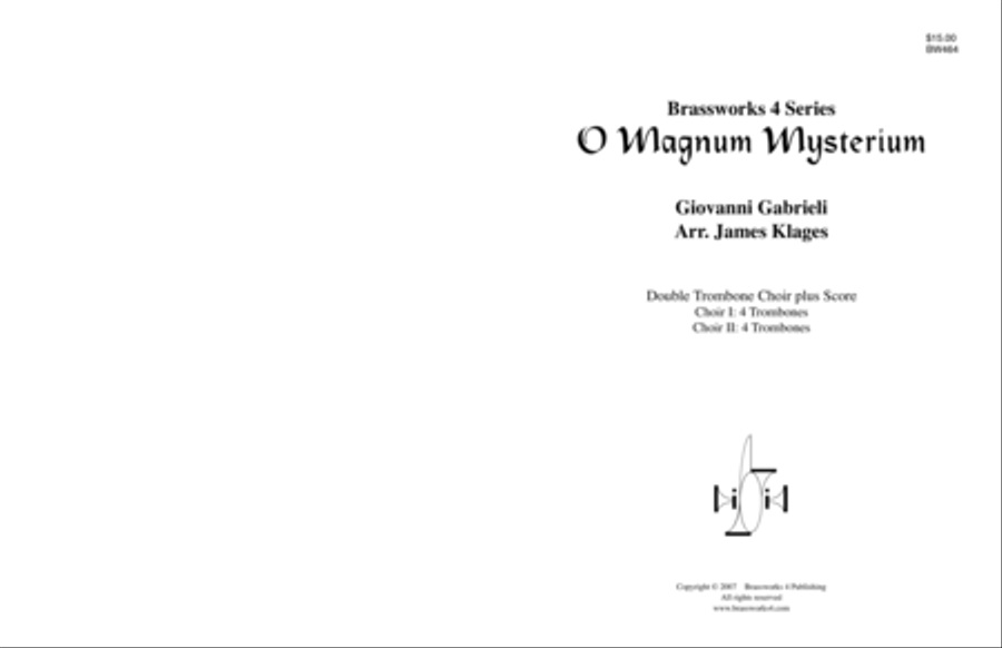 O Magnum Mysterium Trombone scores gallery preview page 1
