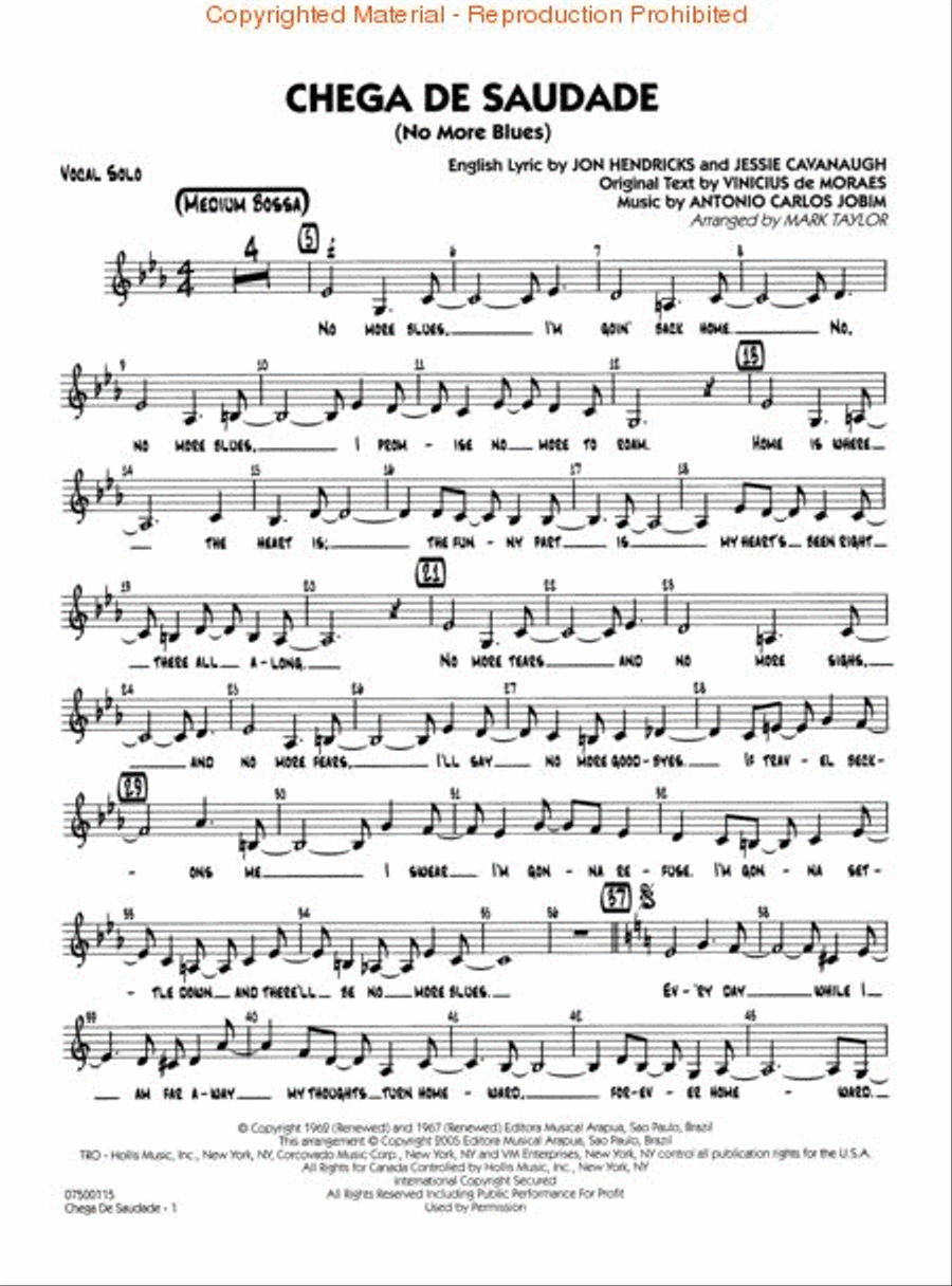 Chega De Saudade (No More Blues) Jazz Ensemble scores gallery preview page 3