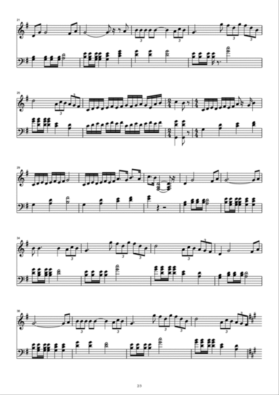 Time To Say Goodbye Piano Solo scores gallery preview page 2