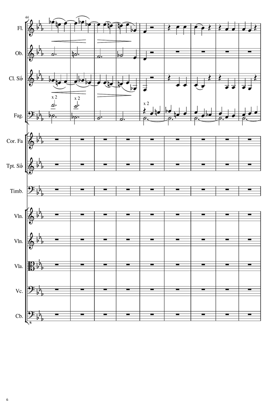 Sonate Nº5 1 º Mov. (Orchestration) Chamber Music scores gallery preview page 6