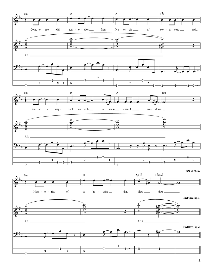 On Mercury Bass Guitar Tablature scores gallery preview page 3
