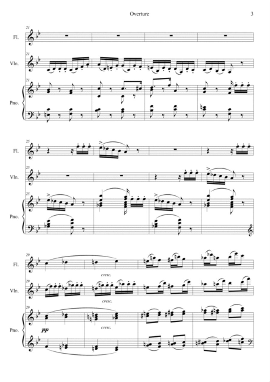 Nutcracker Op.71a Overture Violin scores gallery preview page 3