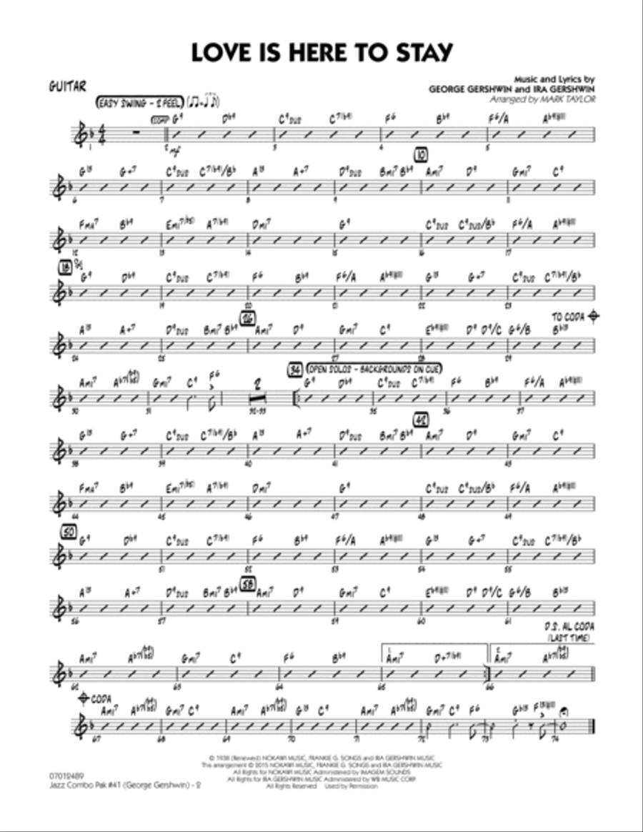 Jazz Combo Pak #41 (George Gershwin) - Guitar Jazz Ensemble scores gallery preview page 2