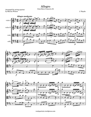 Haydn: Allegro (string quartet)