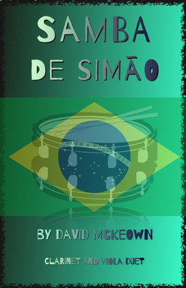 Book cover for Samba de Simão, for Clarinet and Viola Duet