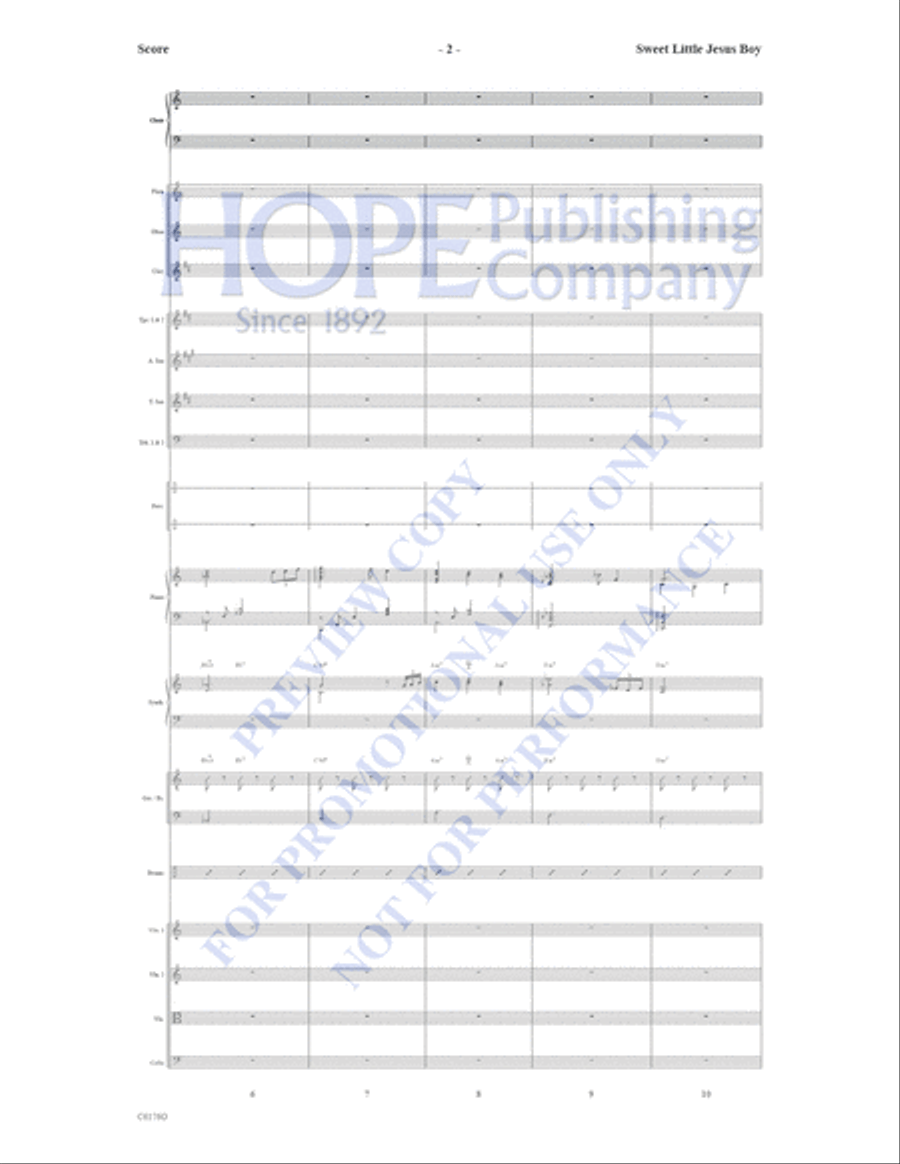 Sweet Little Jesus Boy Choir scores gallery preview page 3