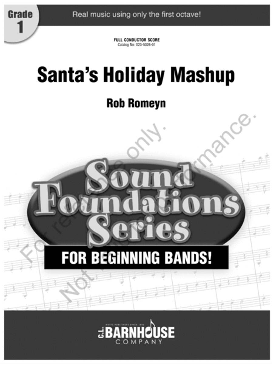 Santa's Holiday Mashup Concert Band scores gallery preview page 2